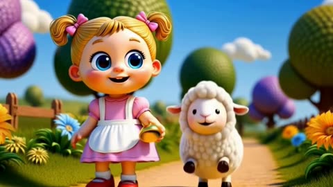 Mary Had a Little Lamb 🐑✨ | Cute Kids Short