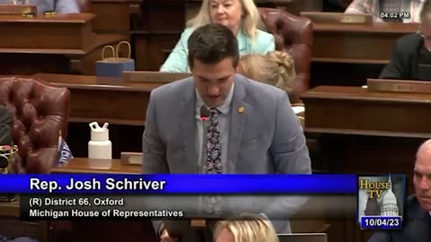 Rep. Josh Schriver speaks on the right to NOT vote