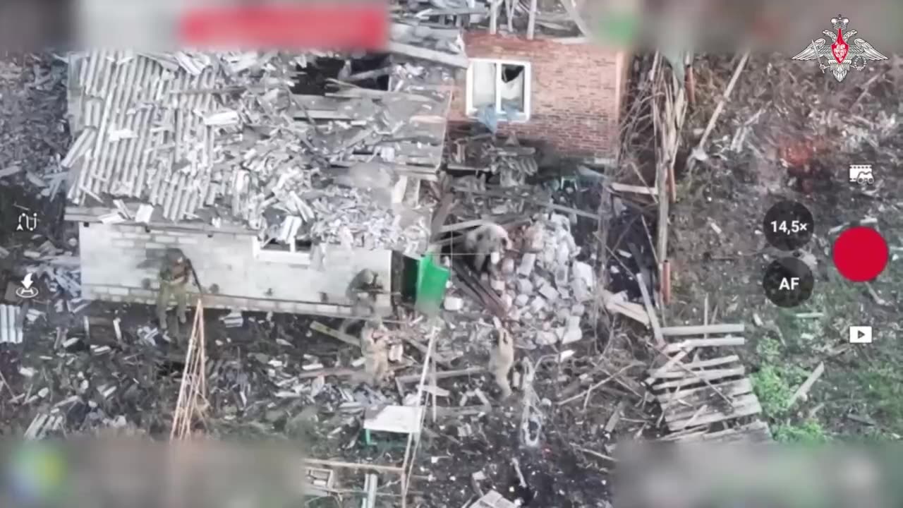 ⚡️ Russian Santa waves RUSSIAN FLAG in LIBERATED Dimitrov, Donetsk People’s Republic