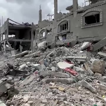 “The aftermath of the destruction caused by Israeli forces in the Al-Zaytoun”