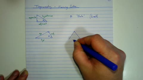 Trigonometry 01 - Naming Sides of right-angled triangles