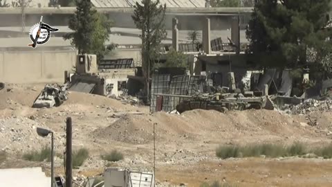 Syrian War Qaboun Damascus, M-79 OSA hit on T-72AV (Nour al-Ghouta Brigades) 2013.09.11