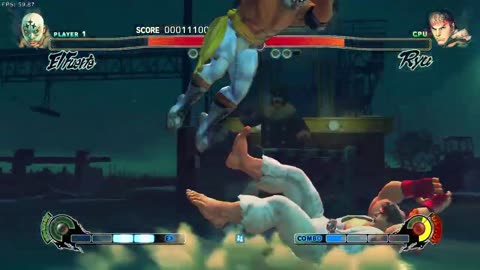 Streetfighter 4 (PC) - El Fuerte vs Ryu (Hardest) - Replay