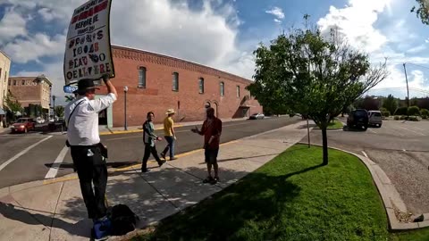 Street Preaching the TRUTH TRIGGERS Effeminate "Man" at Pocatello Art Walk 2025 (Part #1)
