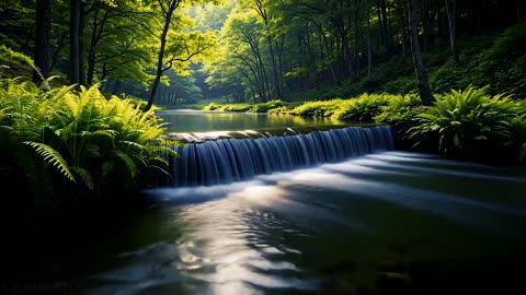 Beautiful Singing of Nightingale - Gentle Murmur of Forest River | Relaxing Forest Atmosphere