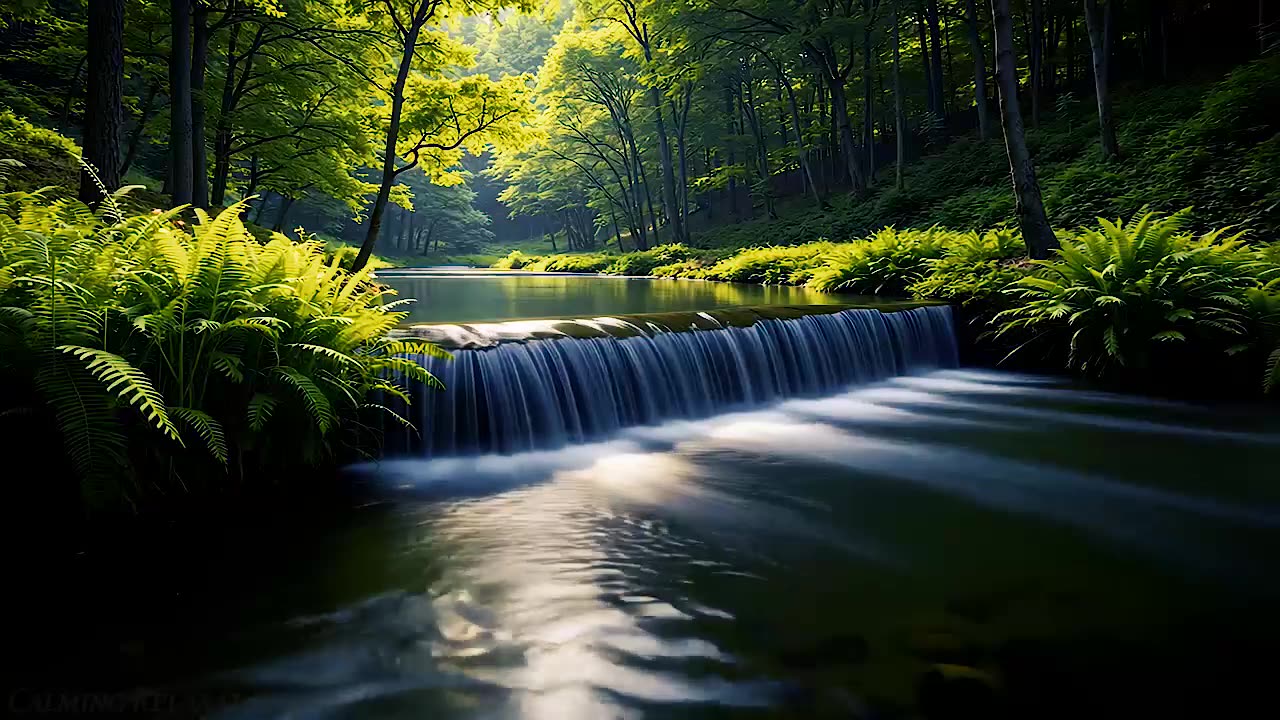 Beautiful Singing of Nightingale - Gentle Murmur of Forest River | Relaxing Forest Atmosphere