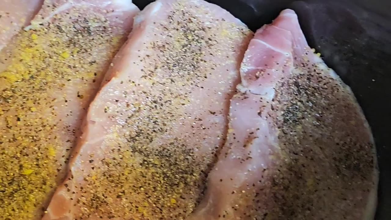 Porkchops Slow Cooked in Crockpot