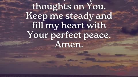 Peace isn’t found in your circumstances but in trusting God.