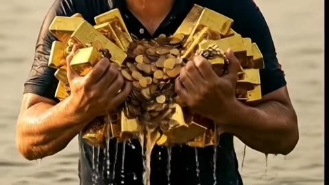 GOLD: Poor man finds gold in the river