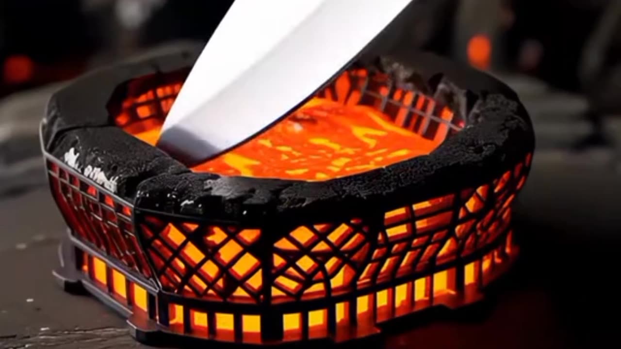Part 2| ai volcano cutting video| viral asmr video♥️#ai #fruitcutting