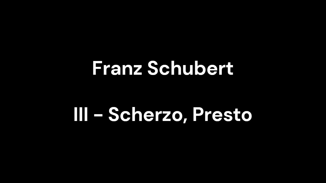 III - Scherzo, Presto