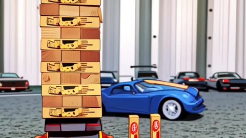 RC Car Reverse Drifting Challenge | Get all the wooden blocks !