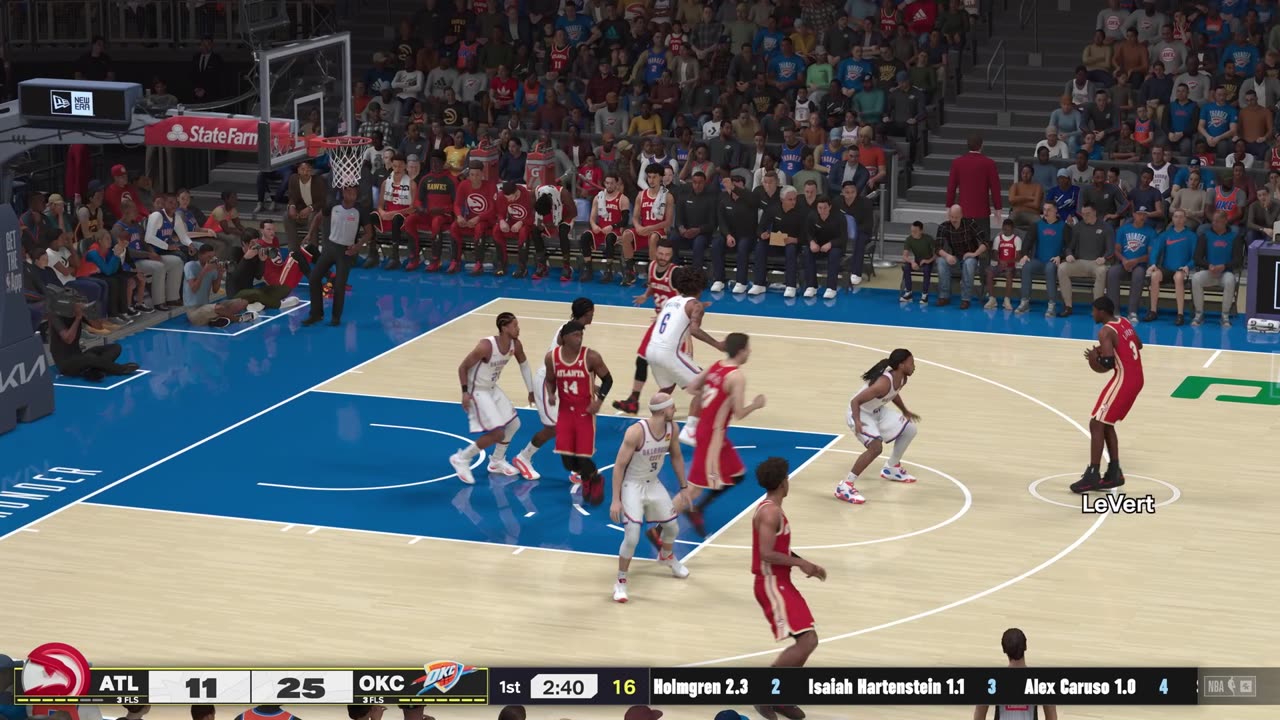 NBA 2k25 Oklahoma City Thunder Franchise Game 3 Hawks Vs Thunder CPU Vs CPU