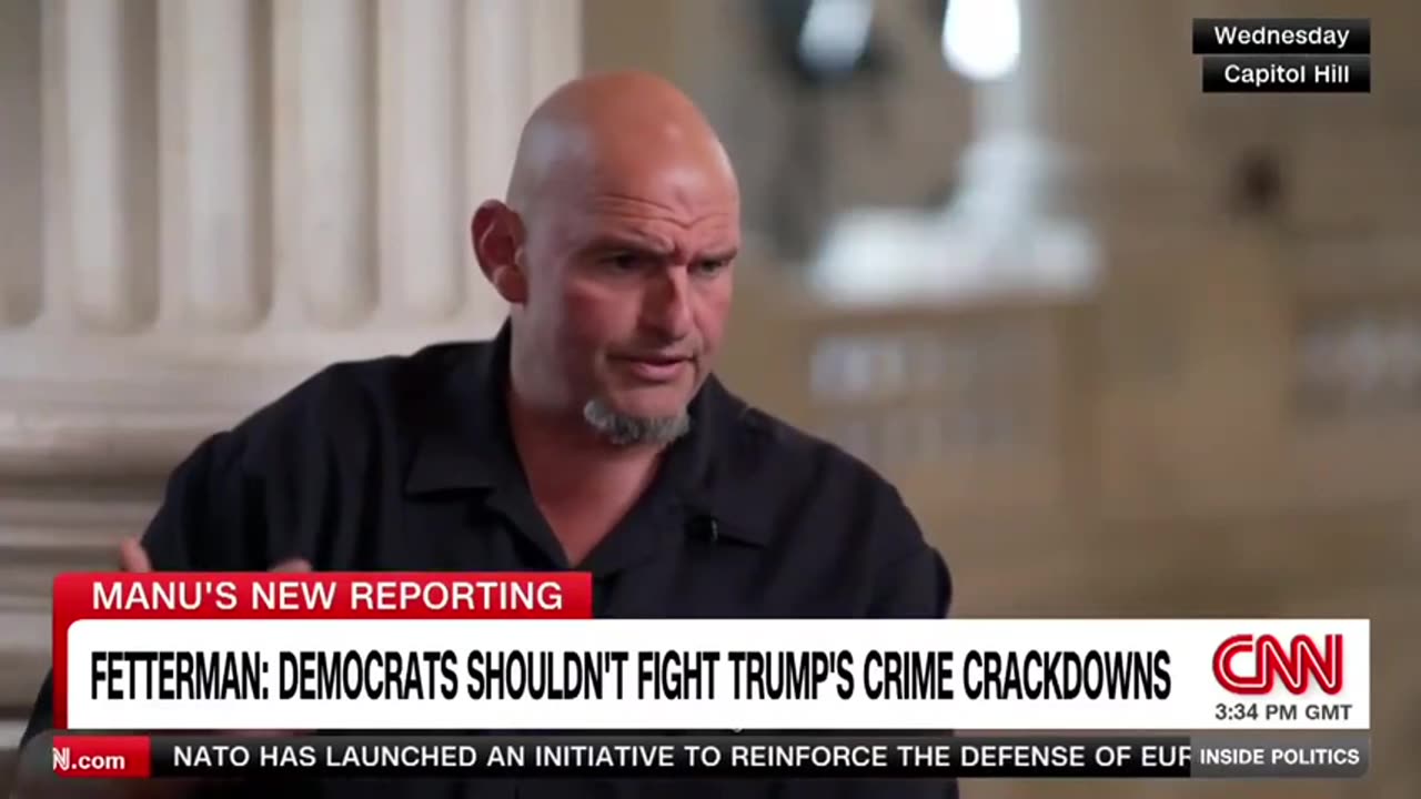 (D) Sen Fetterman to Democrats Stop Fighting Trump On Crime