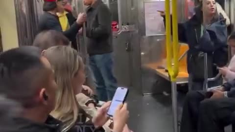 Liberal lady falls flat on her face while trying to attack a Trump supporter
