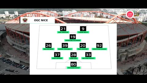 Sport Lisboa e Benfica vs Nice