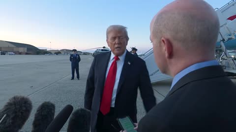 President Trump Gaggles with Press at Joint Base Andrews, Sep. 7, 2025