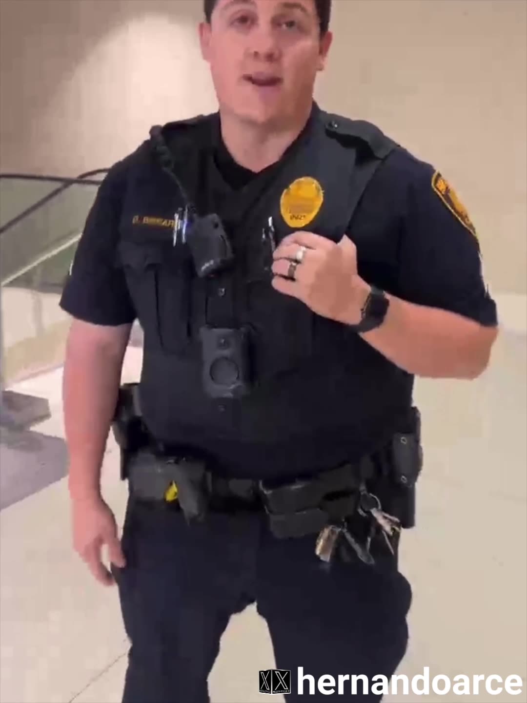 I meet up with the only cool police officer at the SA Airport. He always treated me with respect.