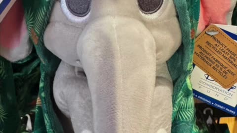 Walt Disney World Animal Kingdom Baby Elephant in a Green Hoodie Pouch Blanket Plush Doll #shorts