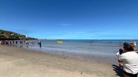 Algunas imágenes de lo que fue la "Travesía a Nado de la Bahía" en Piriápolis 31/01/2026