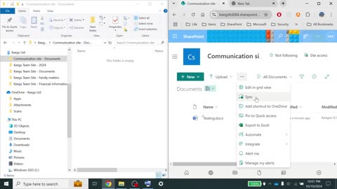 Troubleshooting syncing on File Explorer