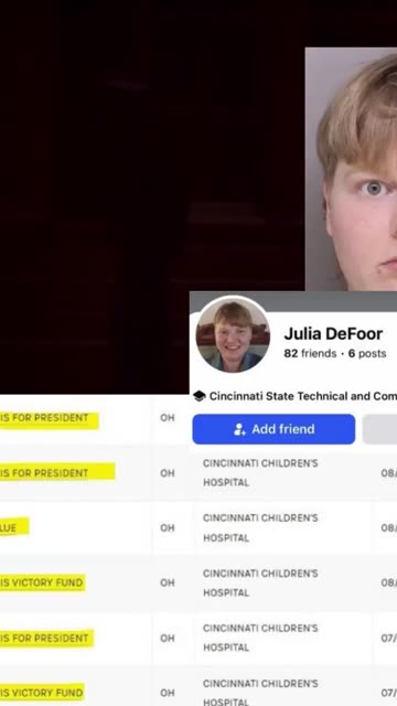 William DeFoor the 26 year old who attempted to BREAK IN to JD Vance’s home this morning, is TRANS