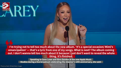 Mariah Carey announced she has finished recording her new album