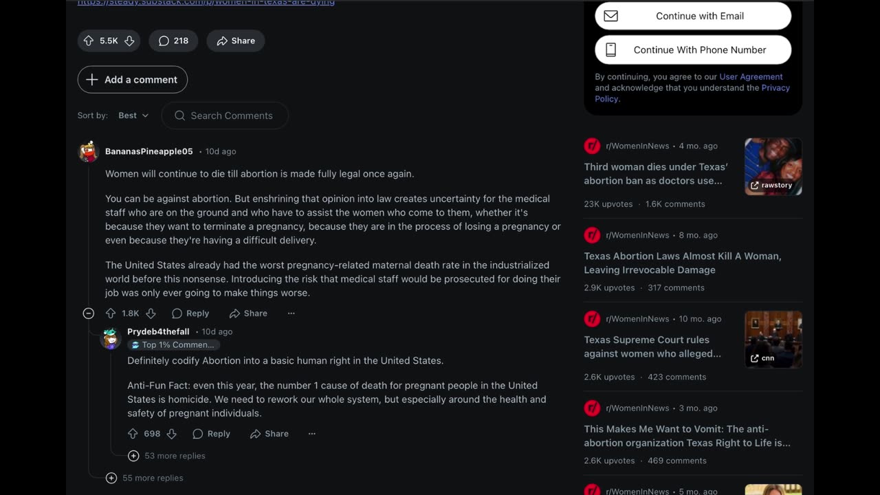 r/WomenInNews | Website Read | Texas clarifying abortion laws because too many women have died