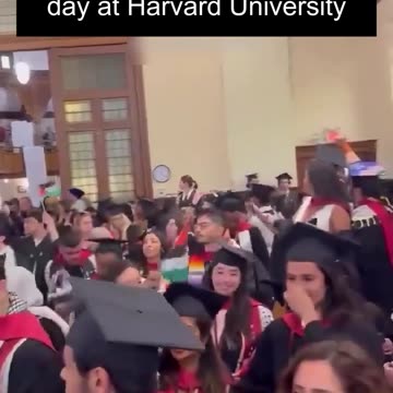 Graduation or Protest? Palestinian Flags Wave at Harvard
