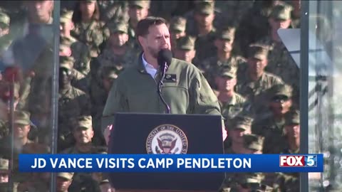 Vice President JD Vance speaks from Camp Pendleton as part of Marine Corps’ 250th Anniversary celebr