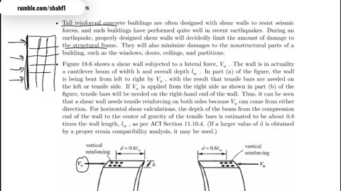 Overview of Design of shear walls by ACI Code