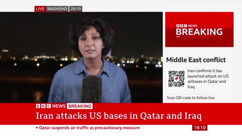 Iran launches missiles at US bases in Qatar and Iraq,
