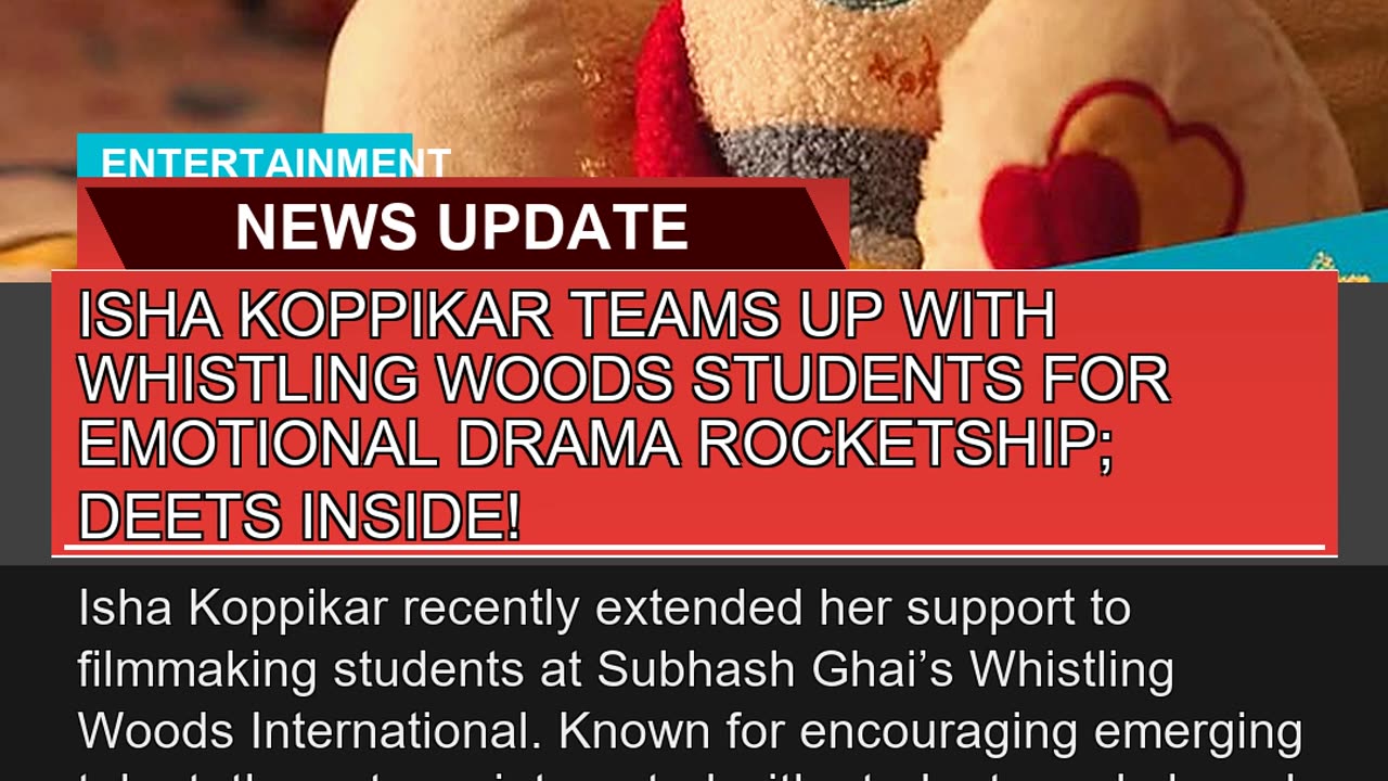 Isha Koppikar Teams up with Whistling Woods Studen