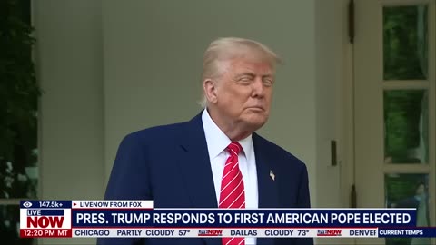 President Trump remarks after American elected pope