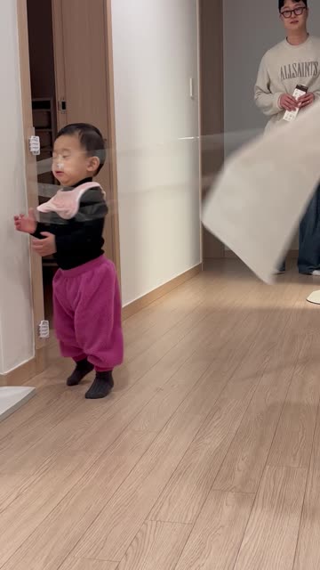 Toddler’s Cute Reaction to Tape Personality Test