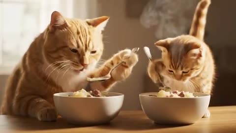 Mama Cat Trims Fur on the Farm and Makes Tiger Hat For Kittens At Home🐾🎩🐯