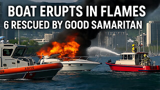 Boat Erupts in Flames Near Ala Wai Harbor | 6 Rescued by Good Samaritan
