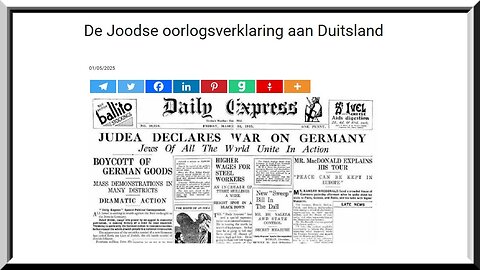 De Joodse oorlogsverklaring aan Duitsland.
