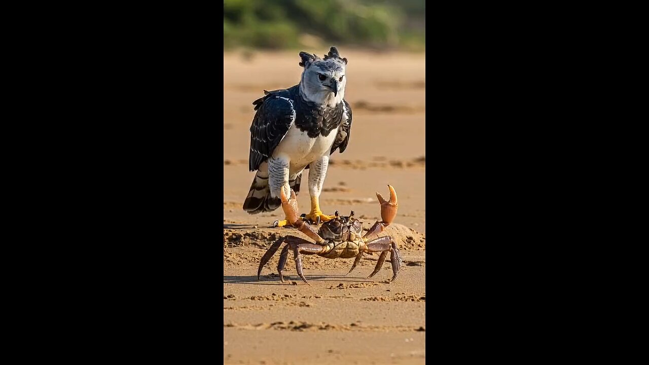 Harpy Eagle and Crab: A Scene No One Expected #wildlife
