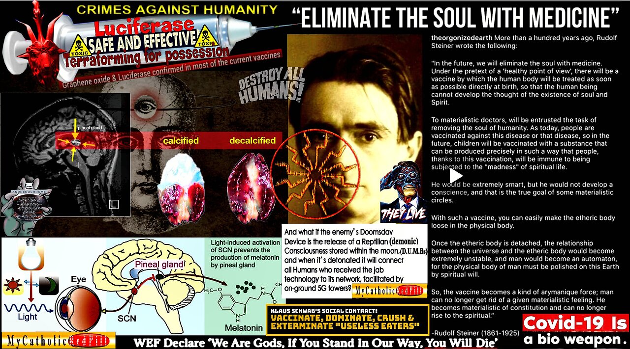 An Italian Pathologist found the PINEAL GLAND completely destroyed on all the people who were vaxxed