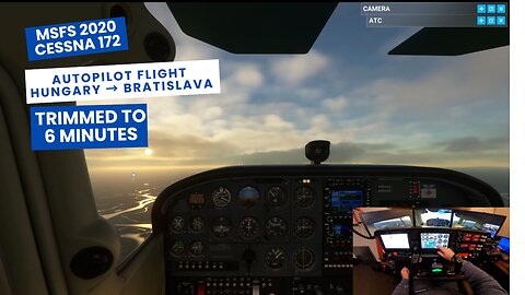 🌅 Late Flight from Győr to Bratislava — Takeoff & Smooth Autopilot Landing in My Virtual Cessna 172
