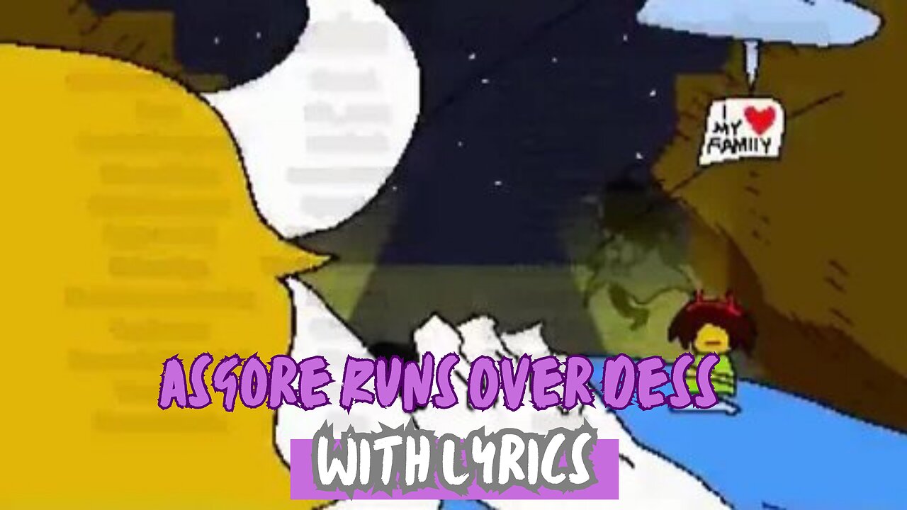 Asgore Runs Over Dess With Lyrics | Deltarune