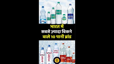 10 भारतीय पानी ब्रांड।