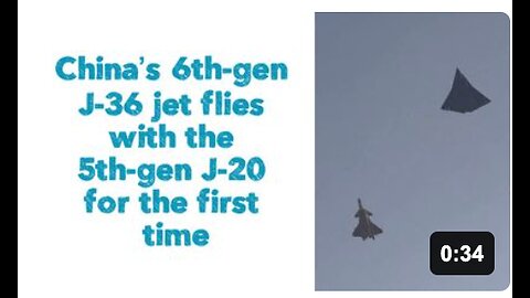 China’s 6th-gen J-36 jet flies with the 5th-gen J-20 for the first time