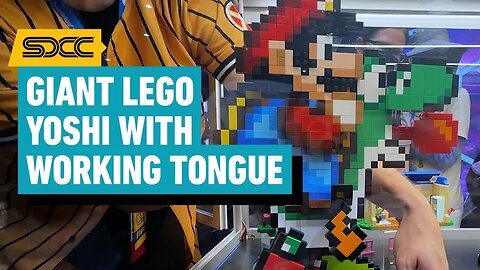 Giant Lego Yoshi With Working Tongue & More _ Comic Con 2024