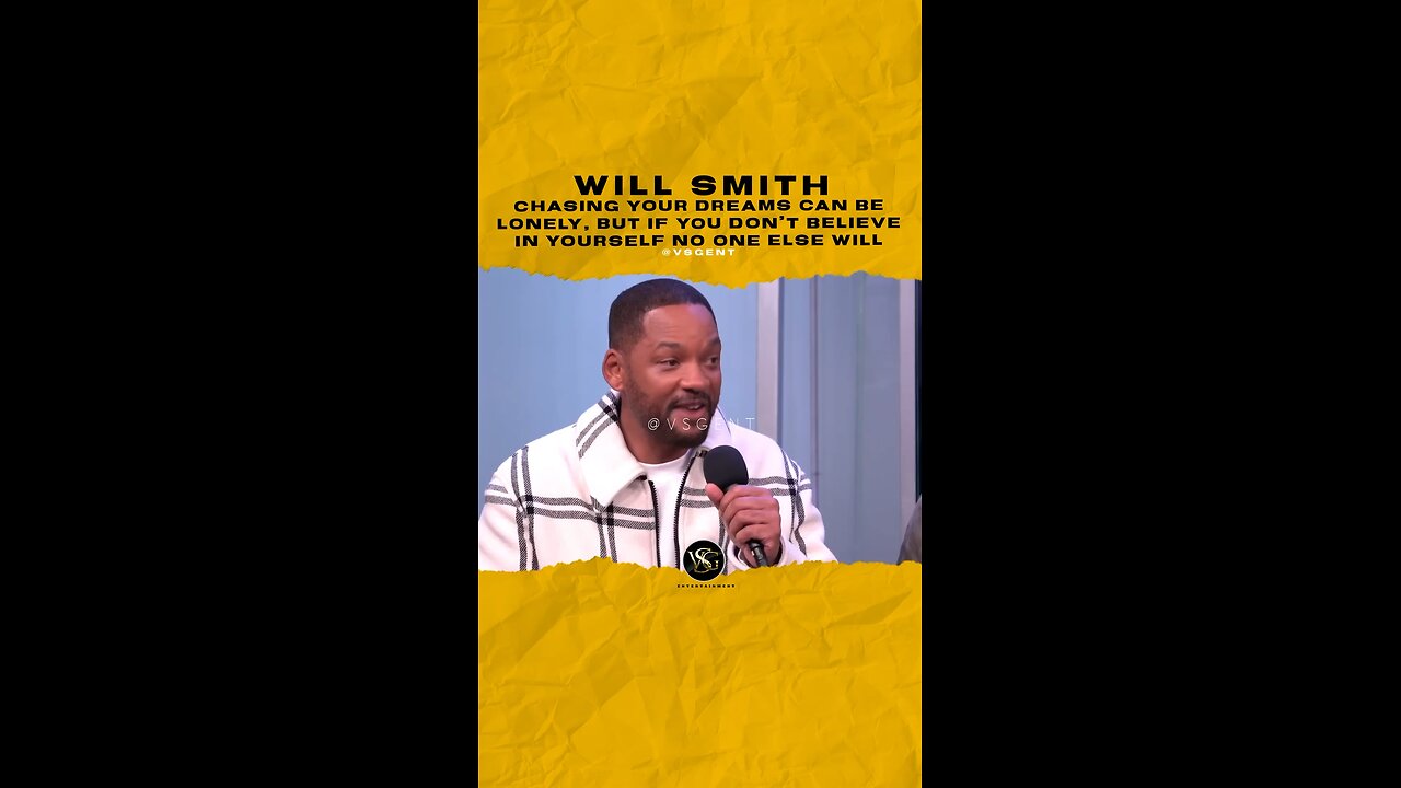 @willsmith Chasing your dreams can be very lonely