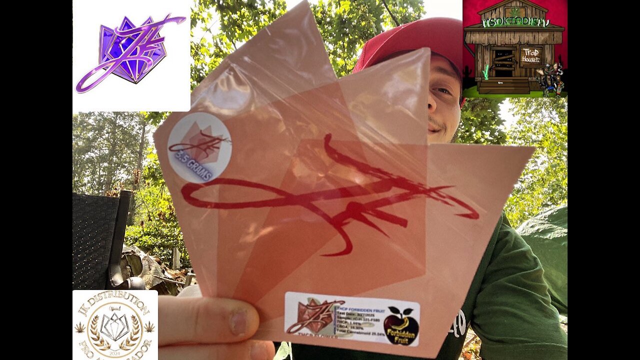 Reviewing JKDistro Forbidden Fruit THCP Flower! Happy vibe out pack!!
