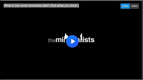 What is the most minimalist diet? (Not what you think.)