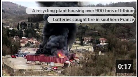"Burning 900 Tons of Lithium Batteries: A Visual Spectacle"