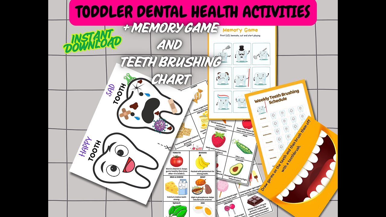 Make dental hygiene FUN for kids with this engaging 12-page printable activity pack!
